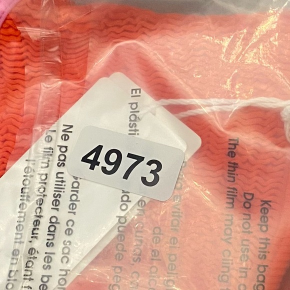 New! Cleonie sea kini color block crinkle fabric bandeau top red 4973 - Picture 12 of 13